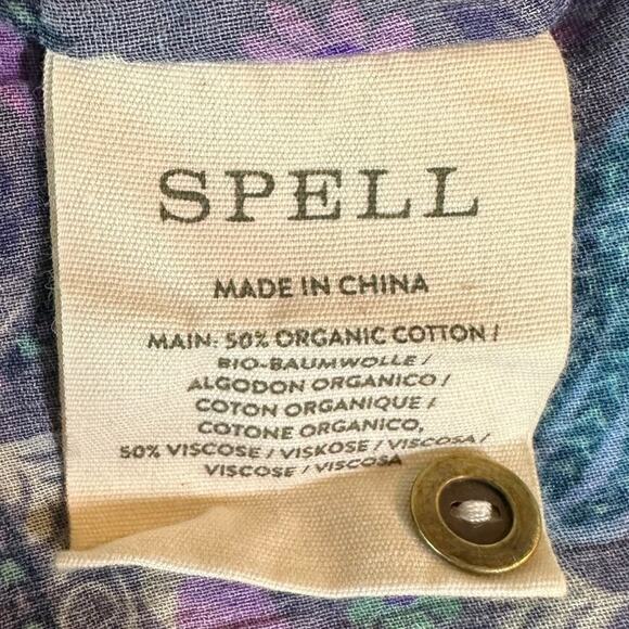 Spell & the Gypsy Bohème Blouse in Baltic Blues Large Bohemian 70s Witchy - Picture 13 of 16